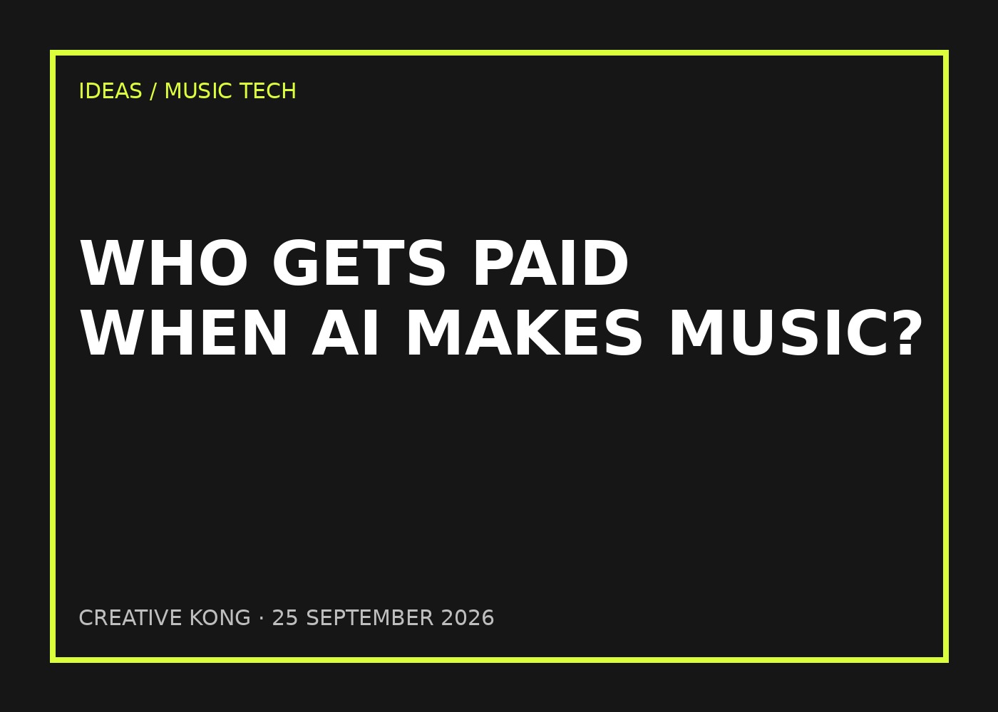 CREATIVE KONG editorial artwork for “Ethical AI” Is Becoming the Music Industry’s Next Trust Test