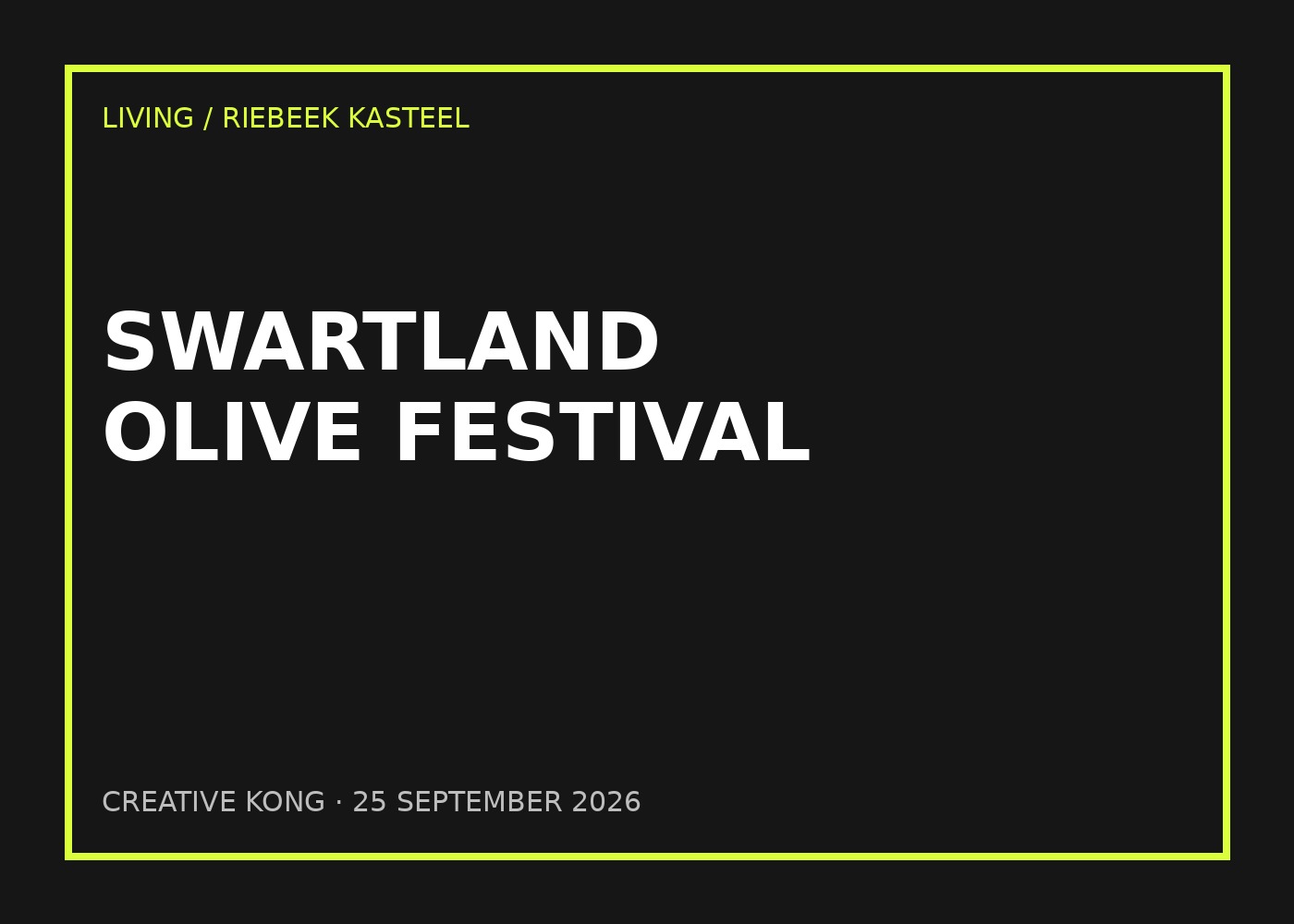 CREATIVE KONG editorial artwork for The Swartland Olive Festival Is Really a Story About Place